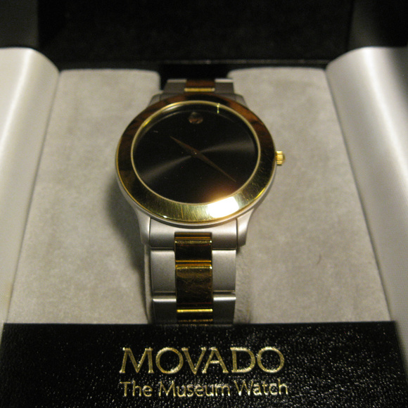 Vintage Movado Museum Men’s Two Tone Wristwatch - Picture 1 of 8